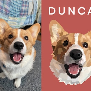 Custom Pet Portrait | Digital Download | Cartoon Art | Dog Mom | Cat Dad | Fur Baby | Animal Lover