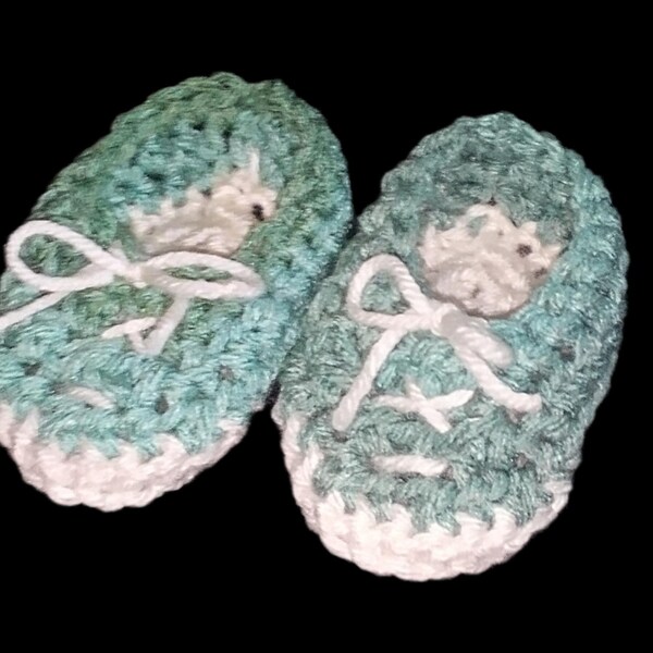 Tennis Shoe style Baby Booties - Newborn to Toddler