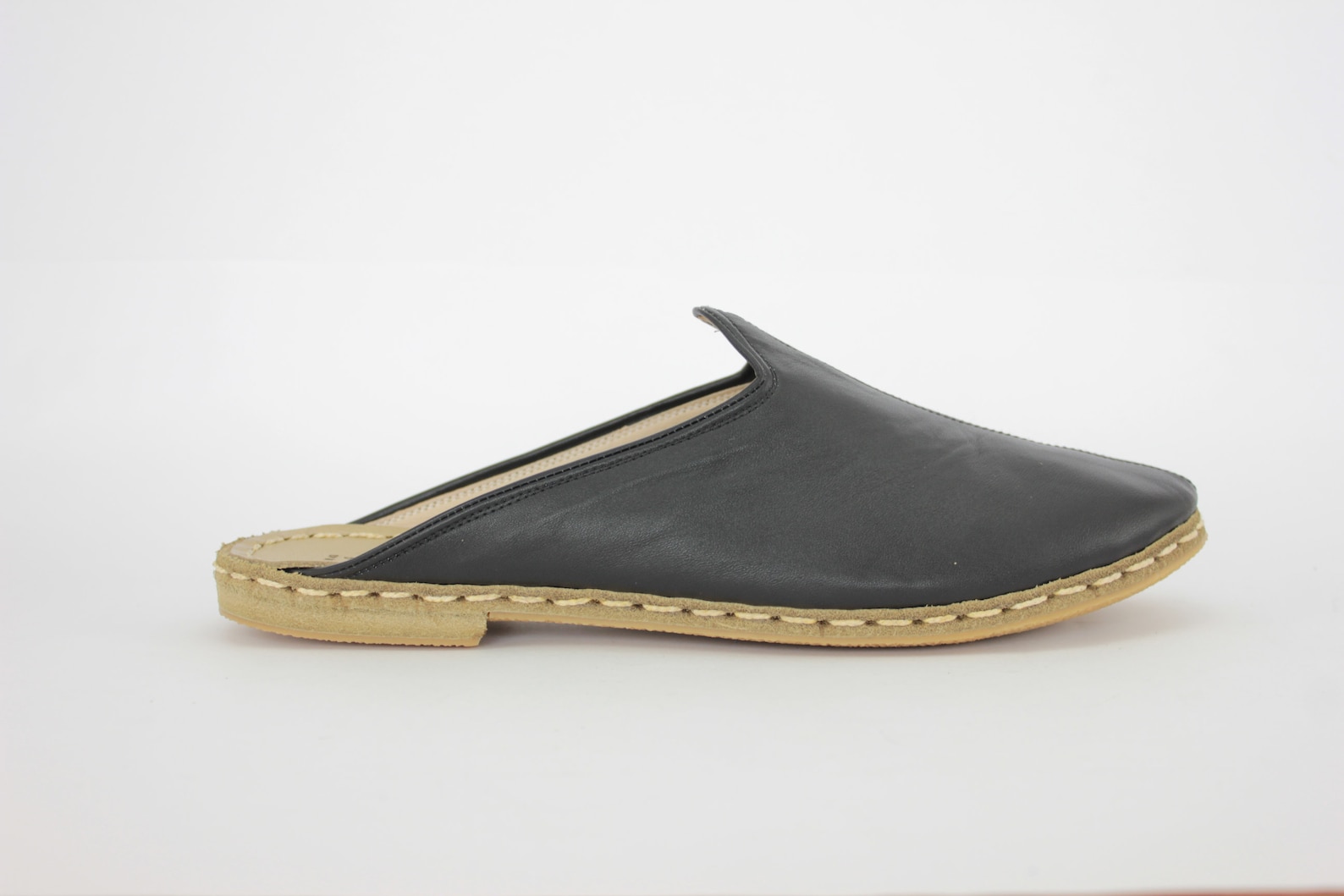 Women's Leather Slippers Black Turkish Slippers Etsy