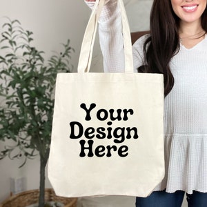 Personalized Custom Tote Customized with Personal Logo or Your Design Gift for him or Gift for her.