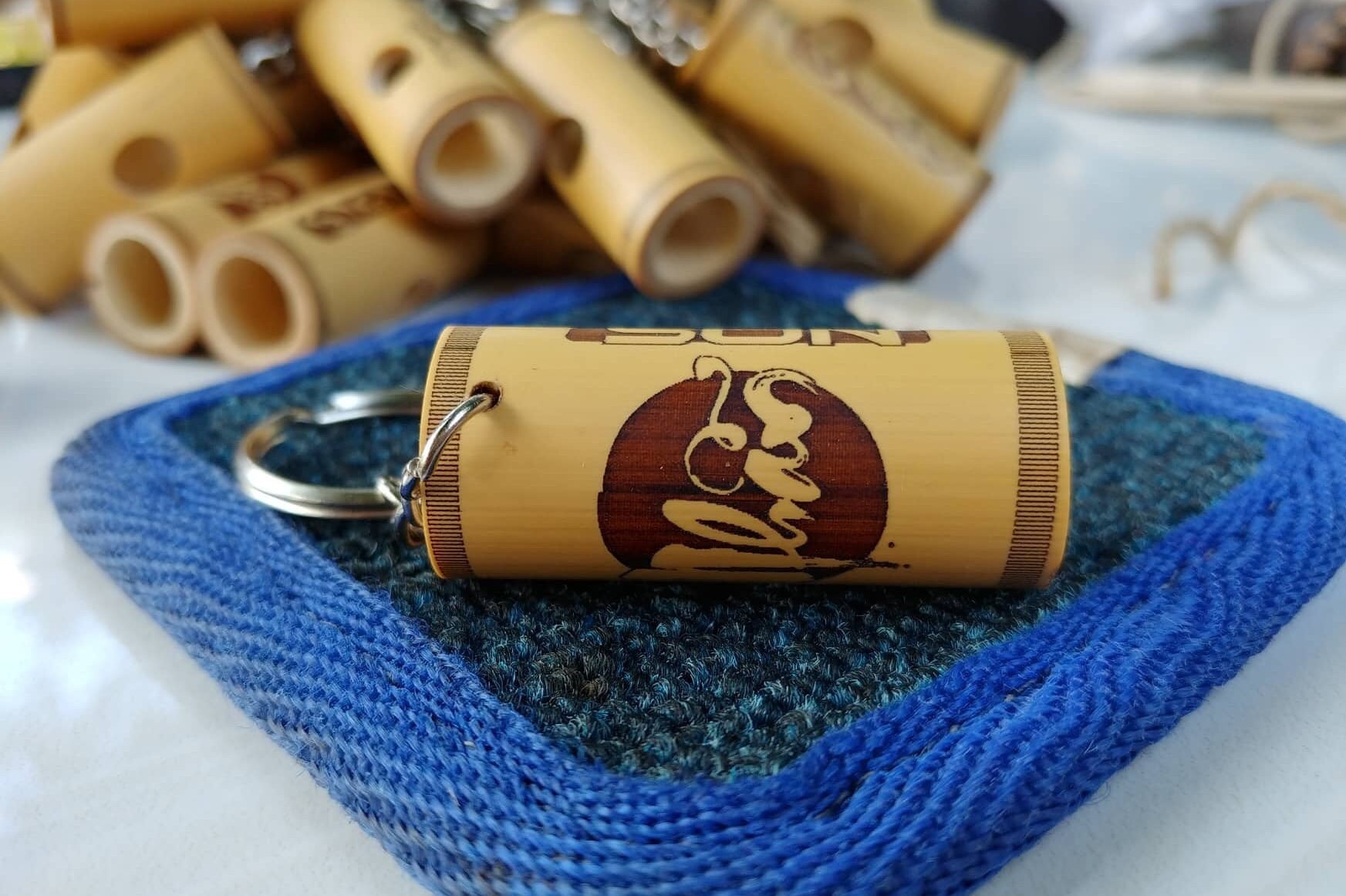 Personalized Bamboo KeychainsCustom Message Engrave Name and Etsy