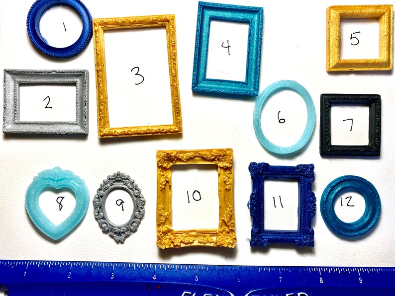 Miniature Picture Frames Custom made Many Colors Etsy