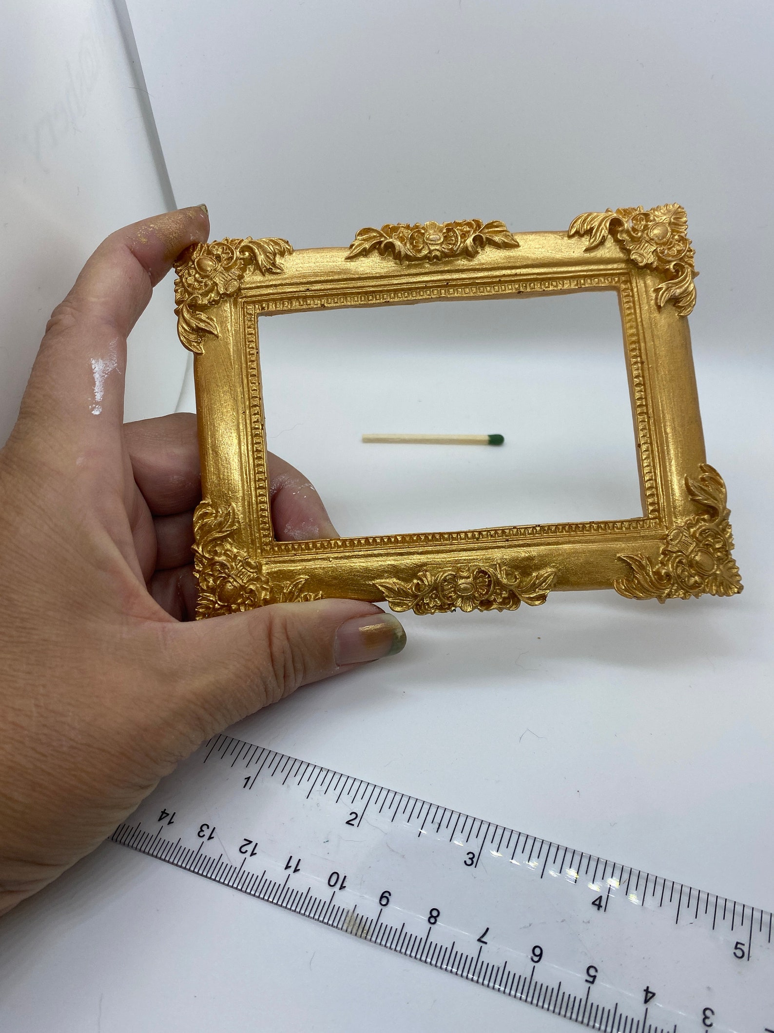Artist Trading Card Frame Antique Gold Tone Tiny Frame Etsy