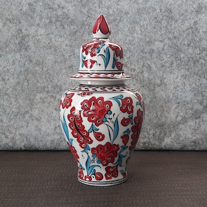 Handbemalte Keramik Türkische Keramik SchahGlas Lebkuchendose 24 cm Länge (9,4&quot;)