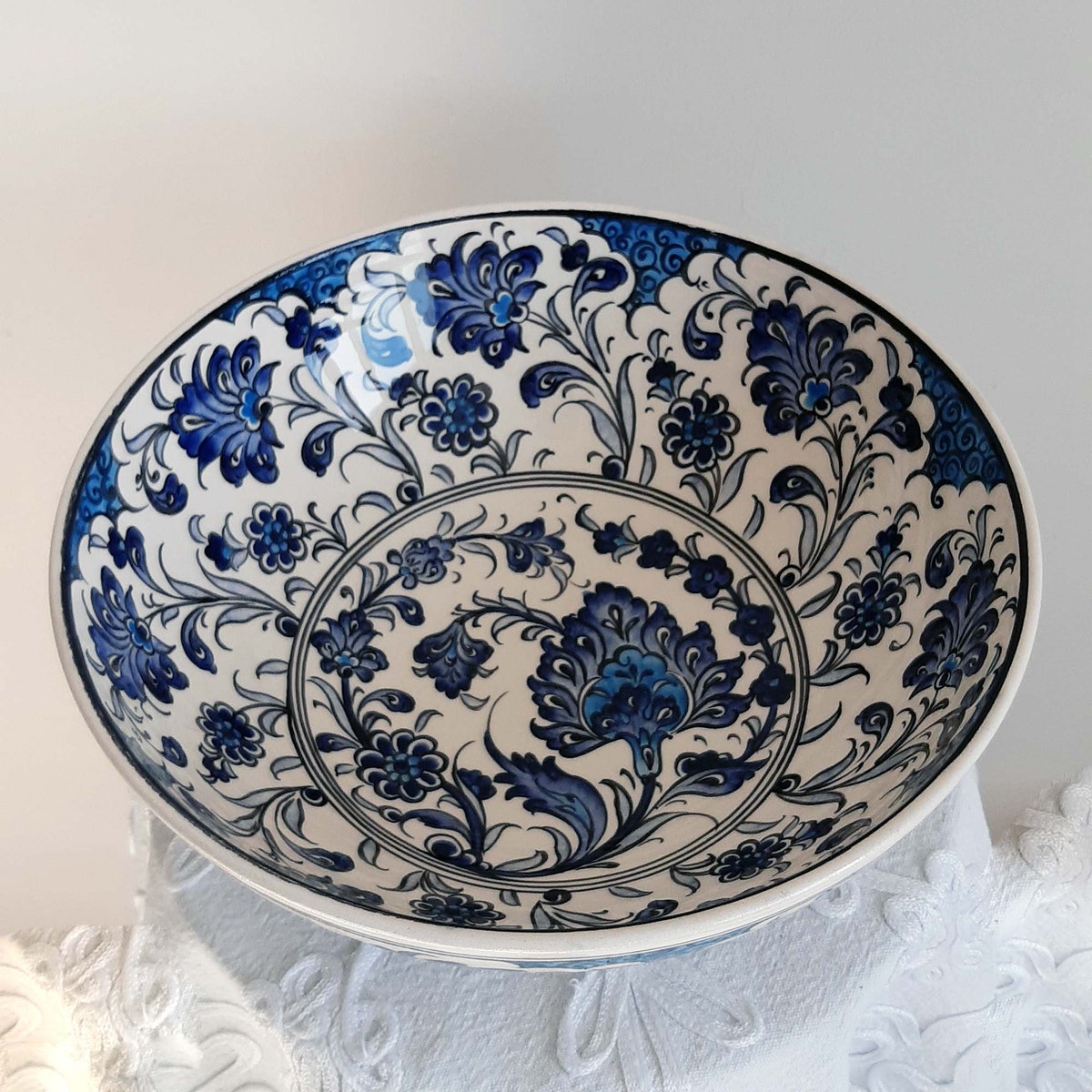 Turkish Handmade Ceramic Pottery Fruit Bowl Salad Bowl Decorative Bowl 26 Cm (10.2") in Diameter - Etsy