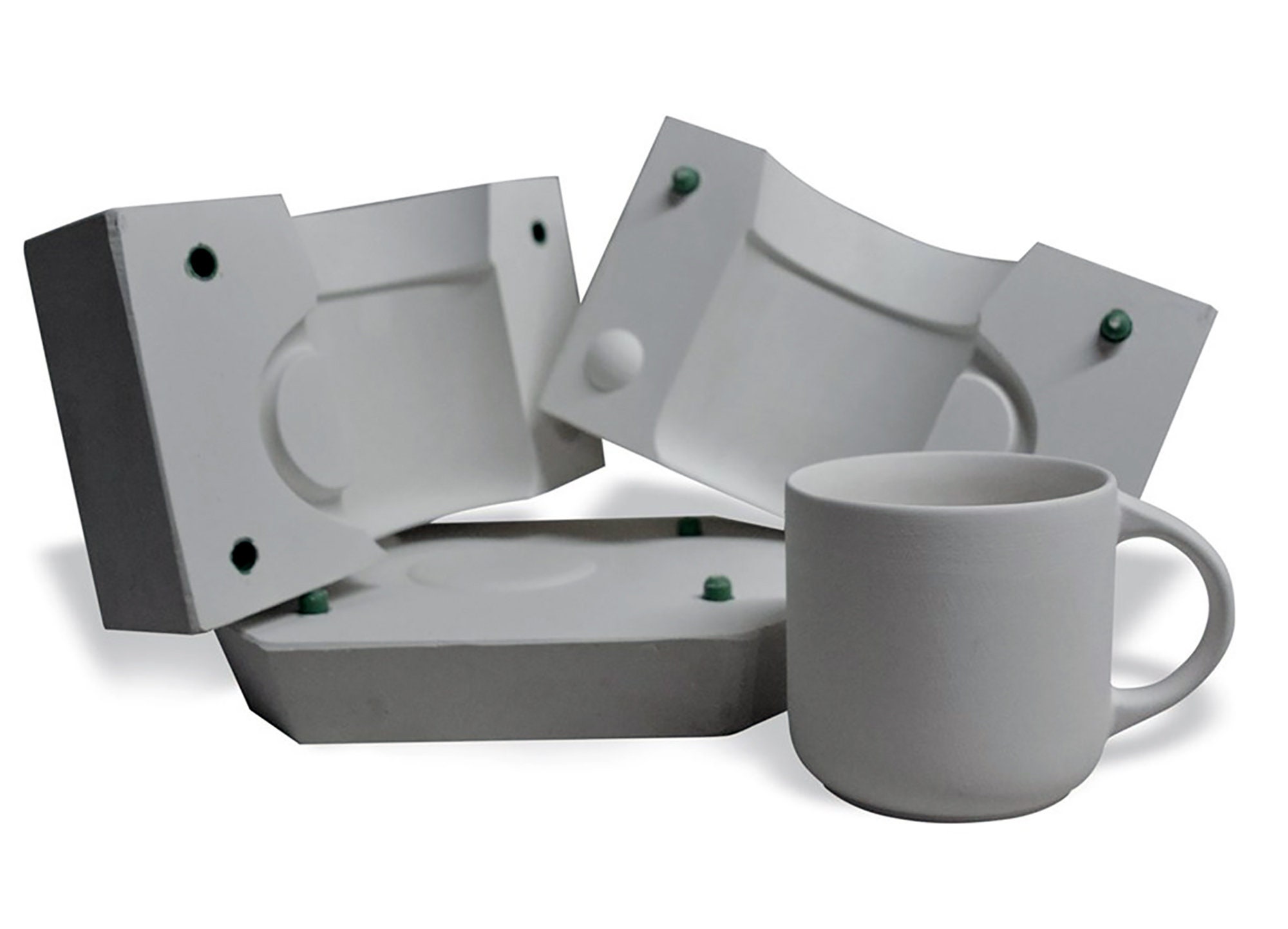 Casting Molds for Ceramic Mugs and Cups, Plaster Moulds for