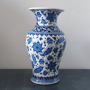 Handmade Ceramic Flower Vase has 12.5" of Height