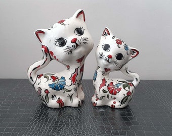Handmade Ceramic Cat Figurine Lover Cats Mothers Day Gift