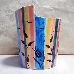 Handmade Rainbow Ceramic Succulent Planter Pot