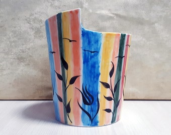 Handmade Rainbow Ceramic Succulent Planter Pot