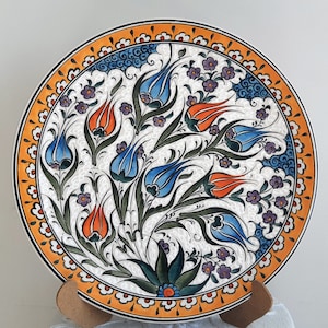Handmade Ceramic Plate 30 cm (12.2&quot;) Can be Personalized for Christmas