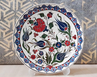 Handmade Ceramic Plate 30 cm in Diameter (12.2") Christmas Gift