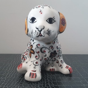 Handmade Ceramic Puppy Trinket, Dog Figurine