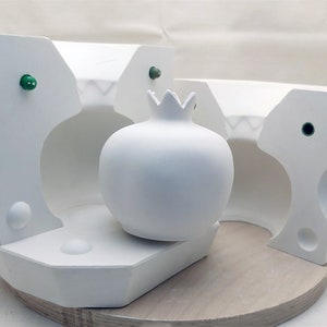 Plaster Mold For Ceramic Pomegranate Figurine,Pomegranate Trinket, Craft Supply