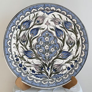 Handmade Ceramic Plate 30 cm (12.2&quot;) Can be Personalized for  Wall Decor