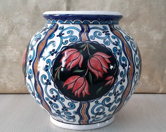 Handmade Ceramic Succulent Planter Pot: Floral Planter