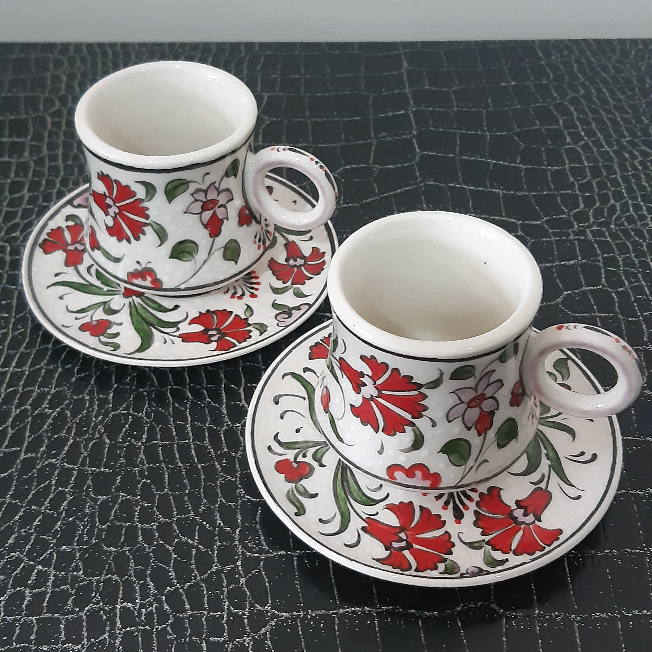 Handmade Ceramic Cup and Saucer Turkish Coffee Cup and Saucer Etsy