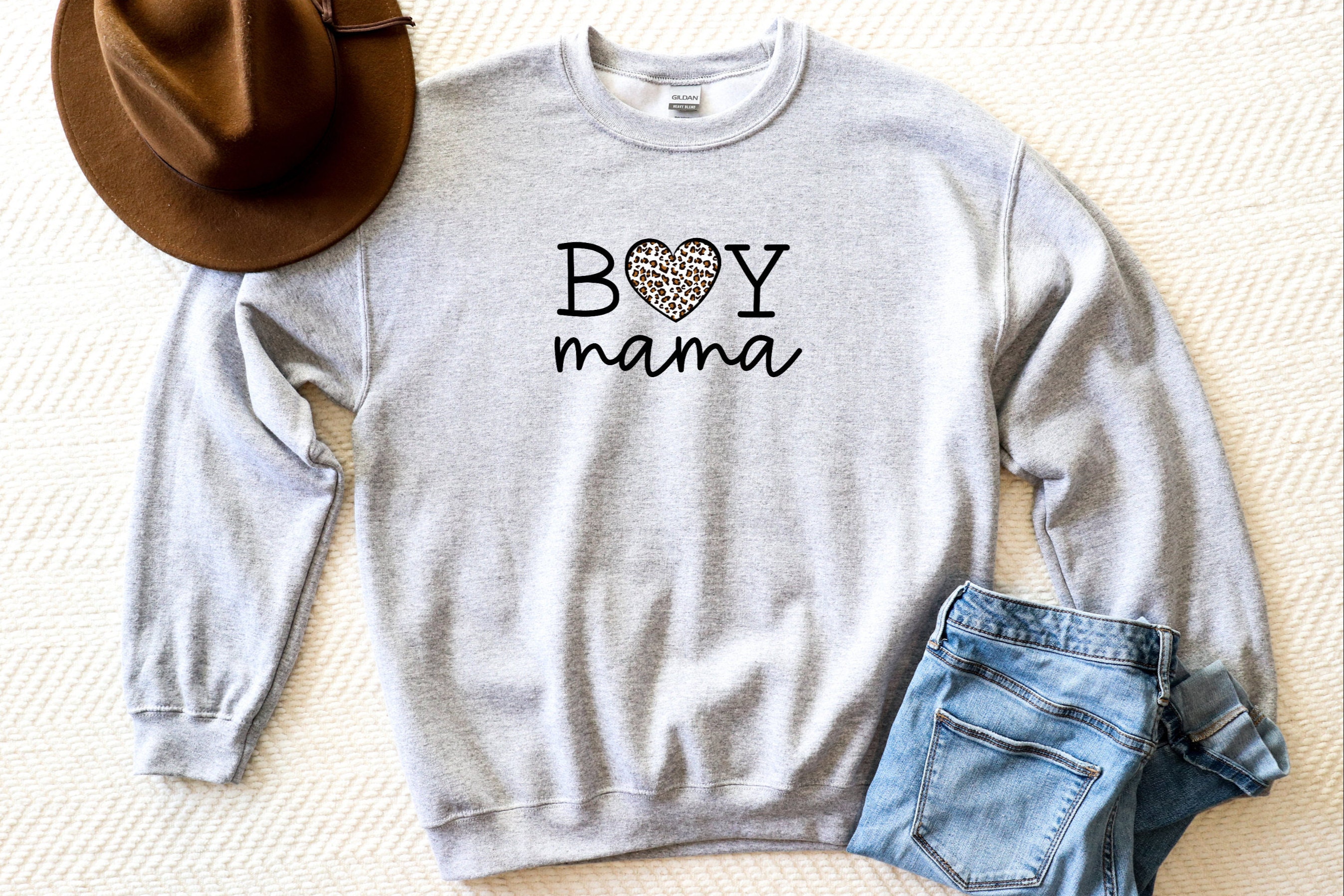 Boy Mama Sweatshirt Cute Boy Mom Sweatshirt Leopard Print | Etsy