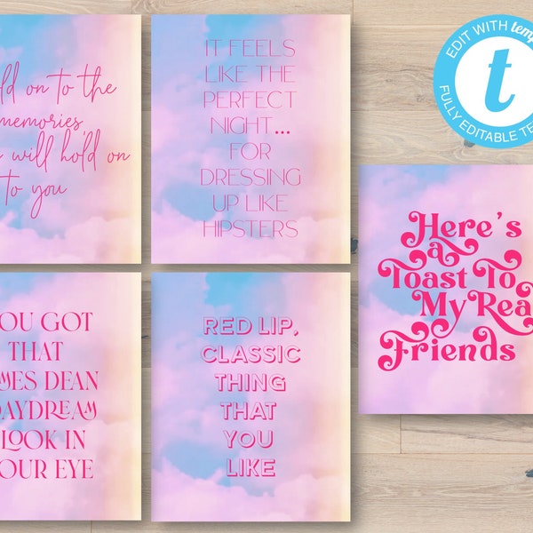 She Found Her Lover Bachelorette Signage - Instant Download - Fully Editable