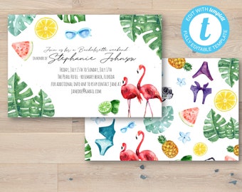 Tropical Bachelorette Invitation