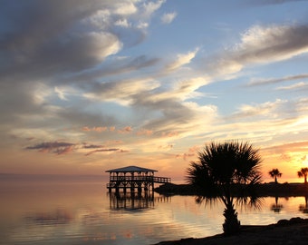 Florida Sunset Palm Tree Photography Print, Tropical Wall Art (Digital Download)
