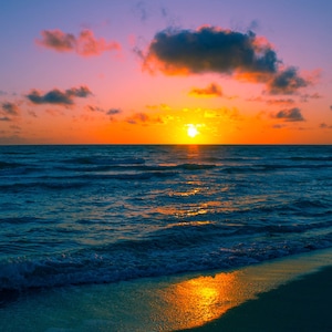 Long Boat Key Beach Sunset, Beach Photography, Digital Print, Florida, instant download, sunset beach, beach house decor, wall art, decor