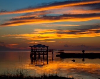 Port St Joe Florida Sunset Print, Coastal Photography (Digital Download)