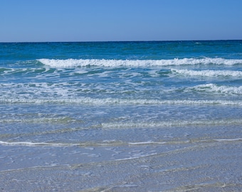 Impression de photographie de plage de Floride, art mural vagues de l'océan (téléchargement numérique)