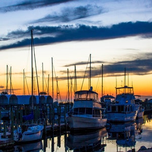 Port St. Joe Marina, Florida Sunset, marina, coastal photography, digital download, Florida print, Sunset Print, Boats photo, Marina print
