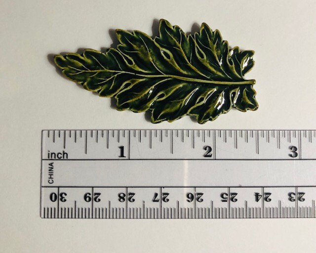 Stunning Ceramic Leaf Tiles Etsy