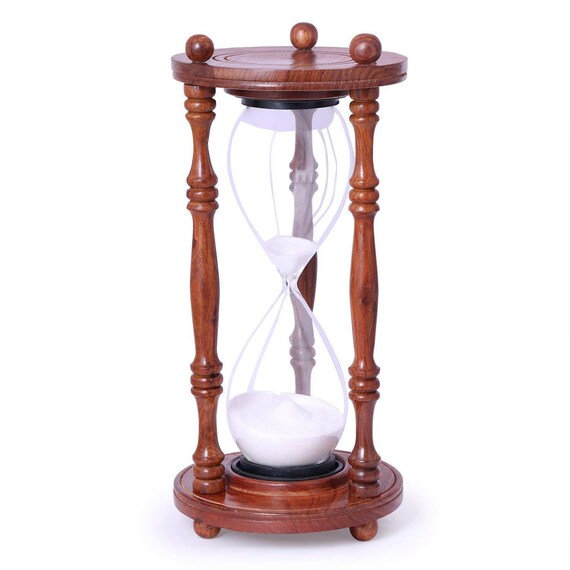 Antique Sand Timer Wooden Hourglass wedding Unity Sand Ceremony