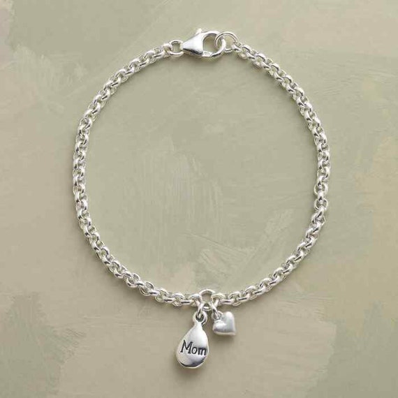 Mothers s Love Bracelet Heart Bracelet mom bracelet mother s day gifts 925 sterling silver charm bracelet Gift for her
