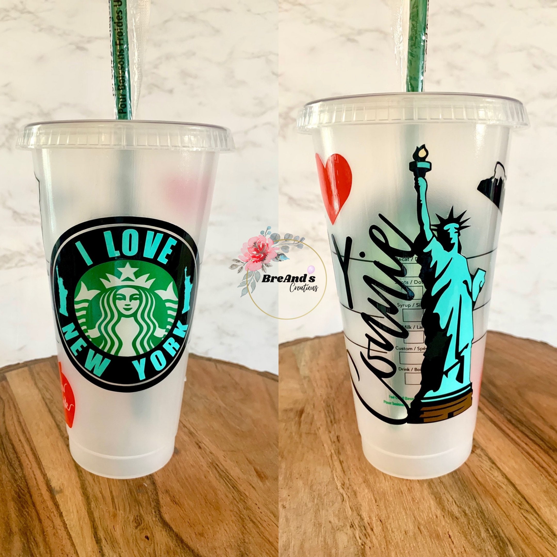 New York Starbucks Cup I love New York NYC The Big Apple Etsy