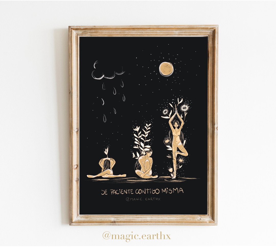 Yoga Poses Art Print, Spiritual Illustration, Light and Shadow Art ...