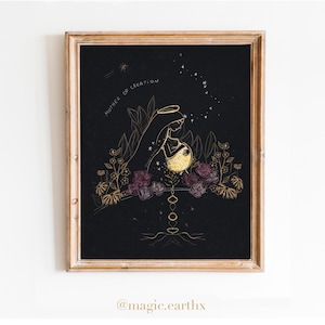 Impresión artística de la Madre Naturaleza / Regalo artístico para madres embarazadas / Póster para madres primerizas / Impresión de la Madre Tierra Decoración Arte de la maternidad / Arte digital