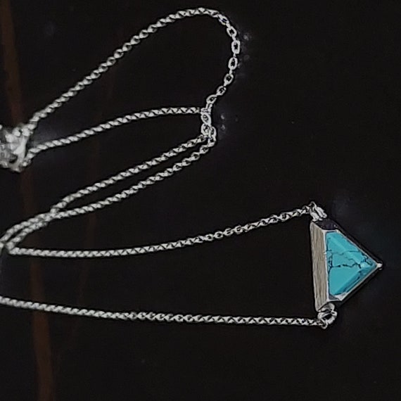 Turquoise triangle cheap necklace