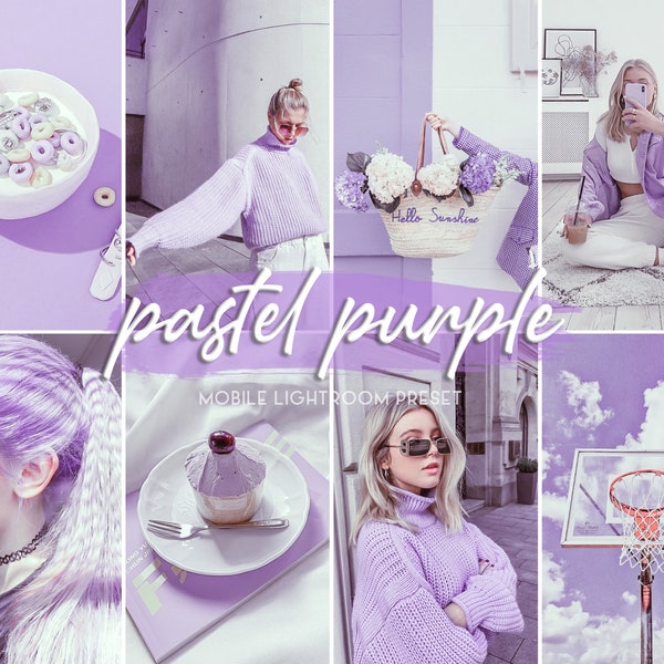 PASTEL PURPLE PRESET, Mobile Lightroom Presets, Instagram Filters, Preset Lightroom, Vintage Preset, Filters, Blogger, Lifestyle Presets