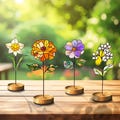 Birth Flower Stained Glass, Mother’s Day Gift, Personalized Birth Month Flower Stained Glass, Floral Table Decor, Flower Garden Stake product logo