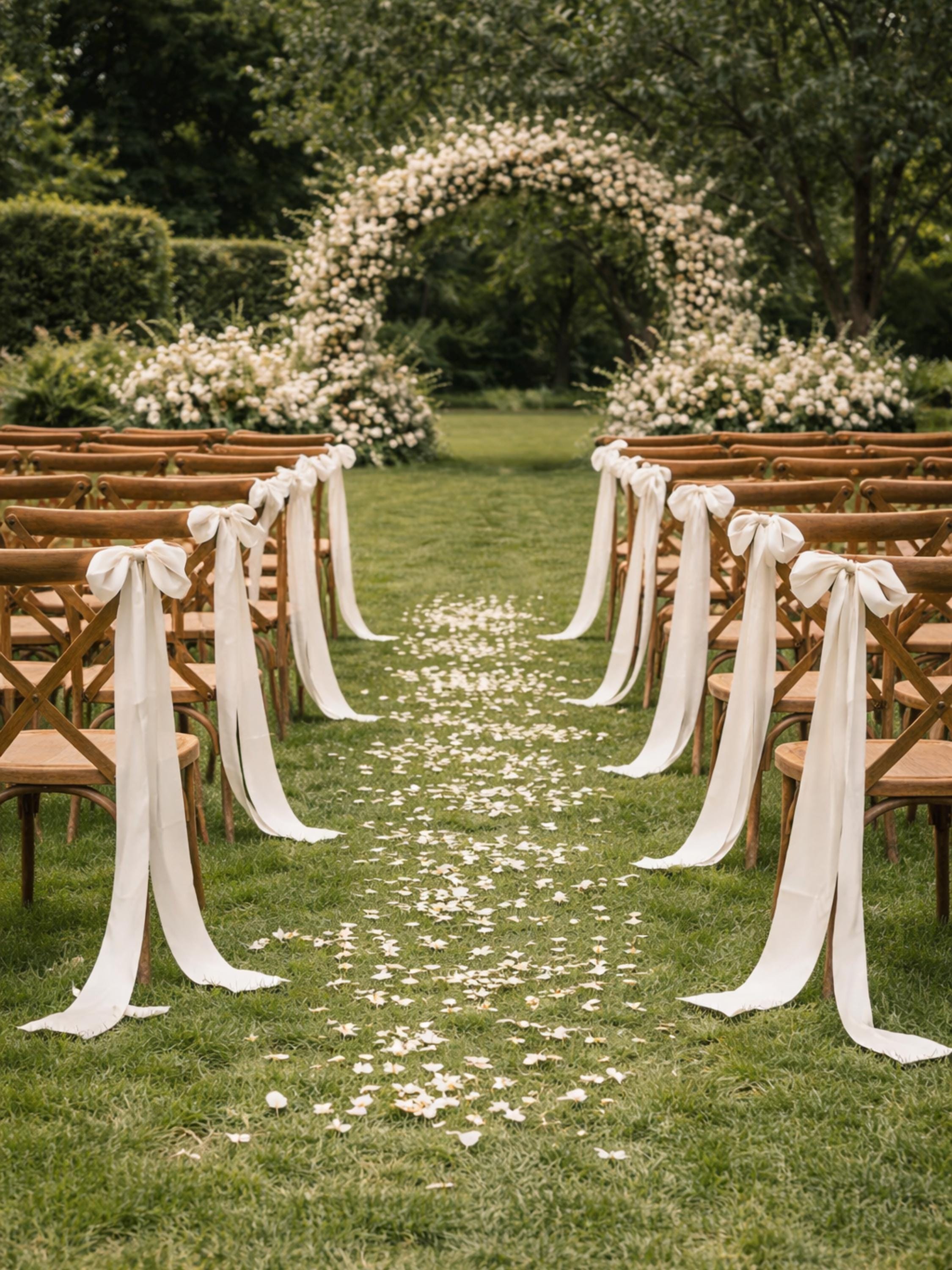 Organza Stuhlschleife Stuhl Schärpe Bögen Stuhlbezugschleifen Organza Stuhlschleife Stuhl Schärpe Bögen Stuhlbezugschleifen