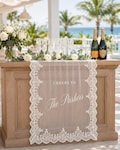 Custom Lace Sheer Wedding Bar Sign,Elegant Wedding Drink Station decor,Minimalist Wedding Cocktail decor product logo