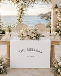 Custom Wedding Table Runner, Sweetheart Table Decor, Custom Sweetheart Table Runner, Wedding Table Decor, Wedding Sign Est product logo