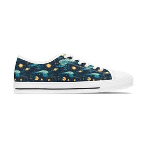 Sneakers, Celestial World Pool Pattern, Space Shoes, Galaxy Print Tennis Shoes, Cosmic Low Top Sneakers