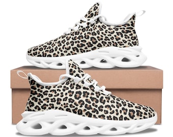 Leopard Print Bounce Mesh Sneakers