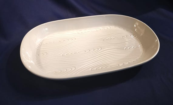 Temp-tations Carved Willow 16" Shallow Serving Tray