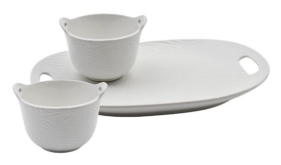 3-pc Everyday Serving Tray and Bowl Set