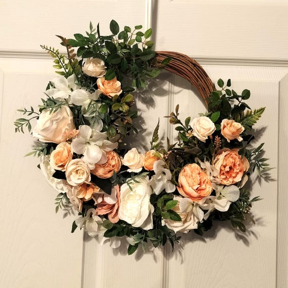 Small Mixed Peonies Wreath