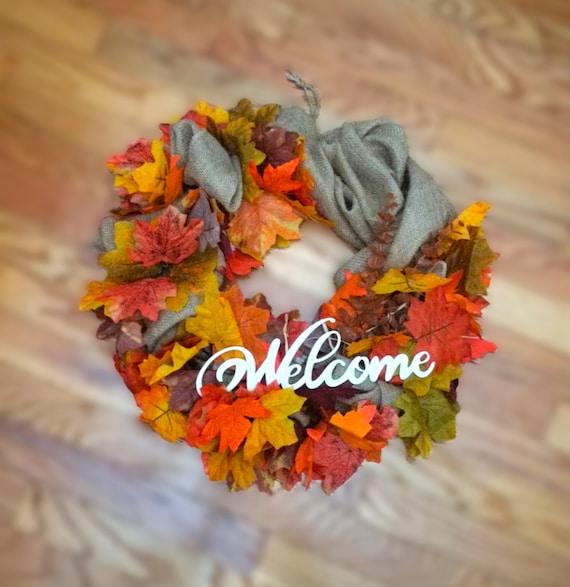 Seasonal Fall Burlap Wreath