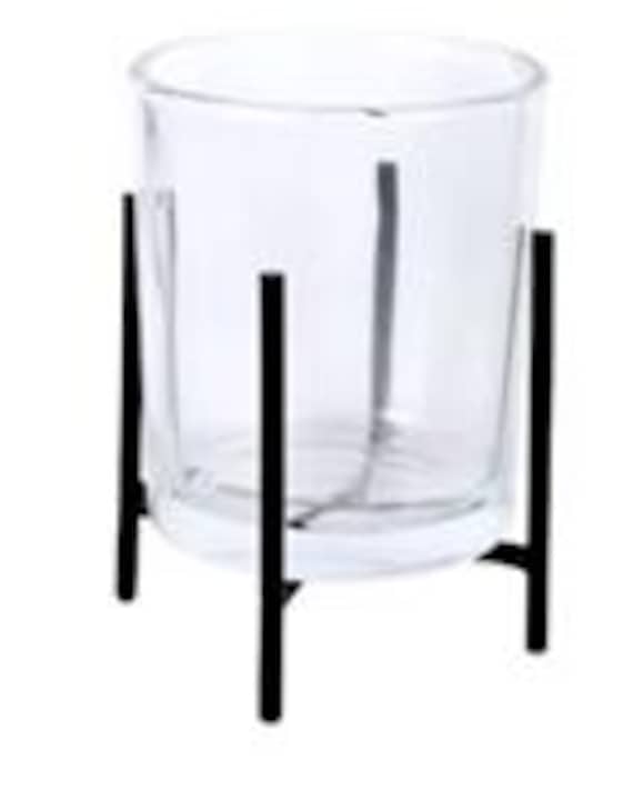 Glass Votive Candleholders - Black (6)