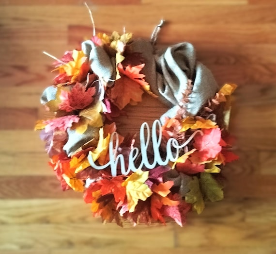 Seasonal Fall Burlap Wreath