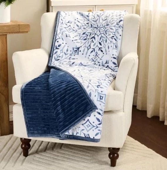 Home Reflections Reversible Plush Throw